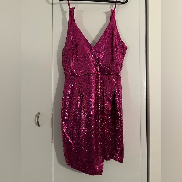 Lulu’s pink sequin mini dress - Picture 1 of 3